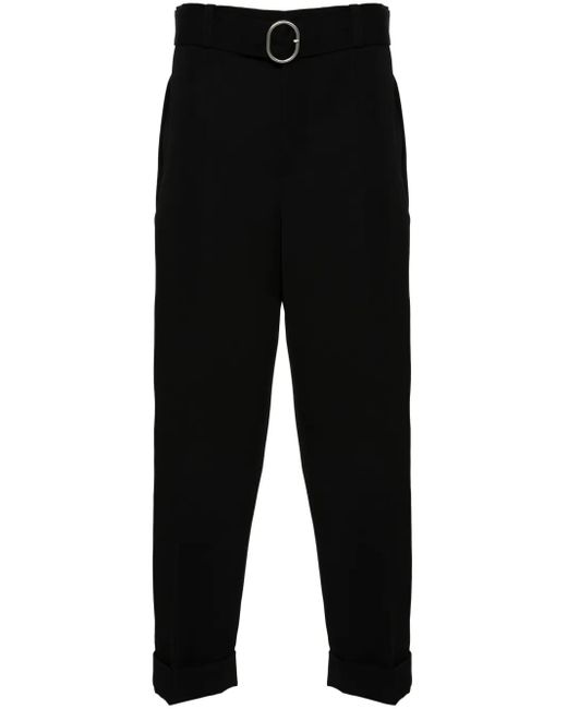 メンズ Jil Sander ベルテッド ストレートパンツ Black
