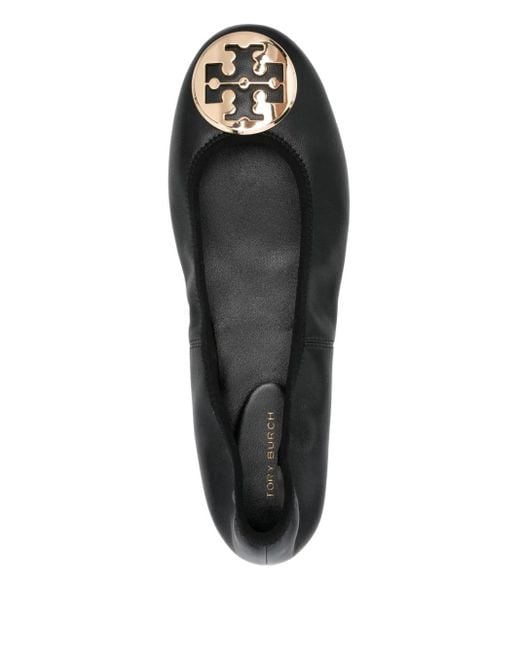 Tory Burch レザー フラットシューズ Black