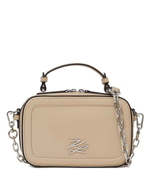 Karl Lagerfeld Metallic Small K/Autograph Cross Body Bag