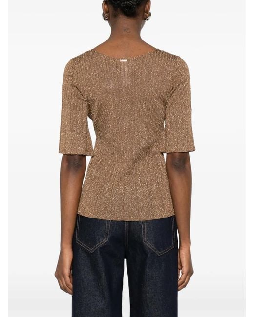 Twinset Natural Lurex Top