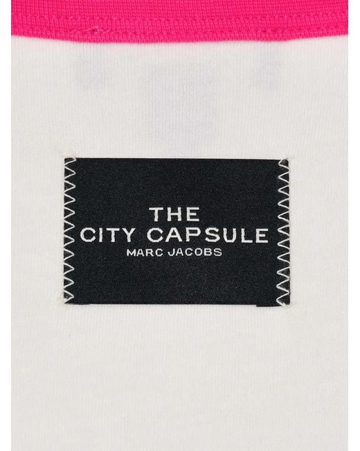Marc Jacobs Pink The City Heart-Print T-Shirt