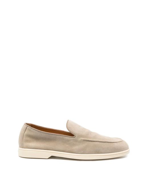 Doucal's Natural Suede Loafers for men