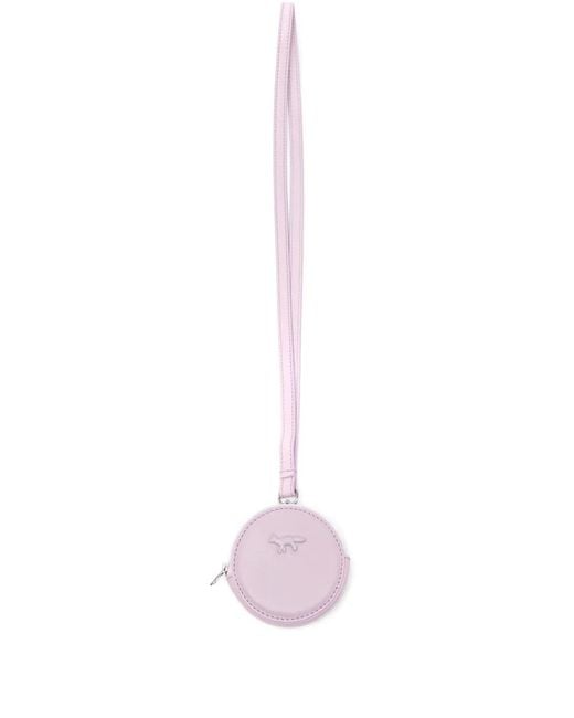 Maison Kitsuné Pink Cloud Leather Coin Purse