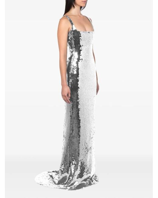 16Arlington Gray Electra Sequinned Gown