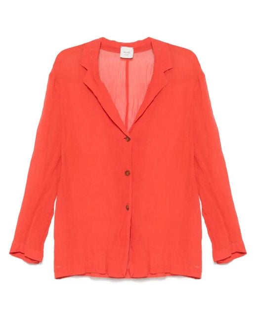 Blazer Con Efecto Arrugado Alysi de color Red