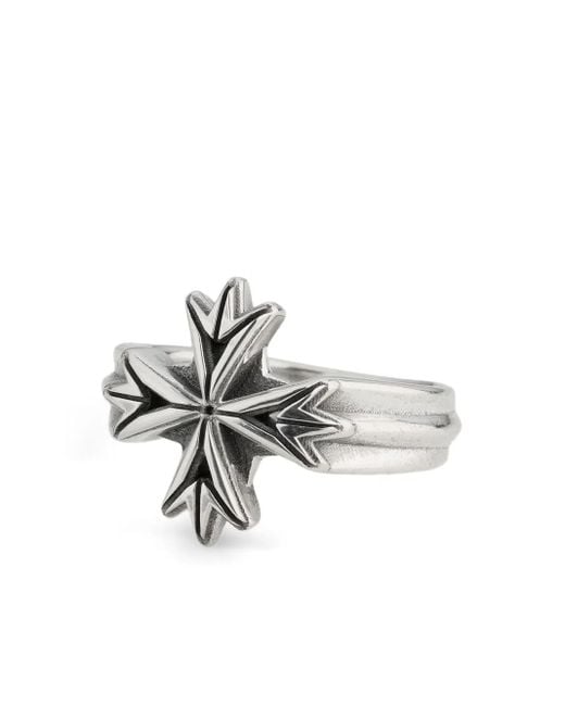 Emanuele Bicocchi Black Ring Mit Kreuz
