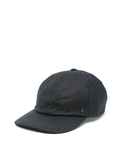 Canali Gray Wool Baseball Cap for men