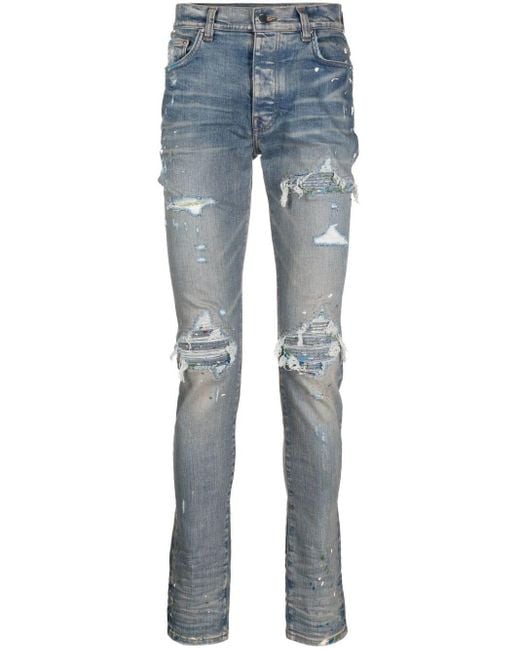 Amiri Mx1 Paint Splatter Skinny Jeans in Blue for Men | Lyst Amiri Mx1 Paint Splatter Skinny Jeans in Blue for Men | Lyst