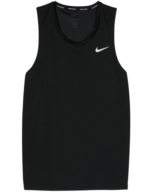 Nike Black Swoosh-detail Tank Top for men