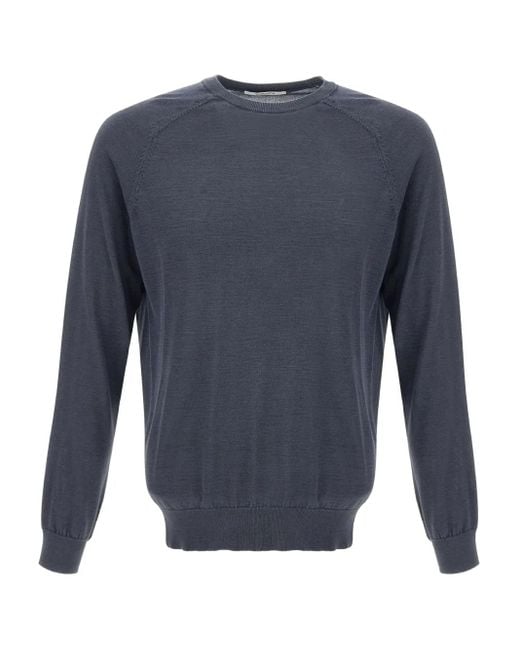 Kangra Blue Crew-Neck Sweater for men