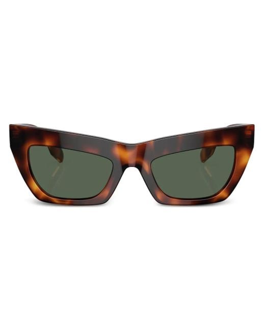 Burberry Brown Tb-Motif Cat-Eye Sunglasses