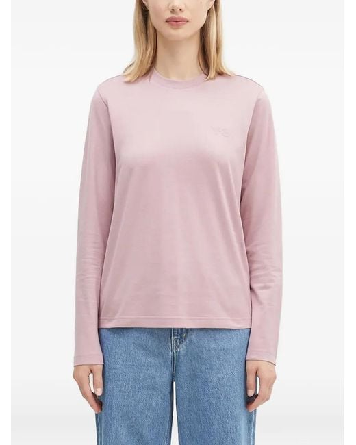 Y-3 Red Logo Crew-Neck Top