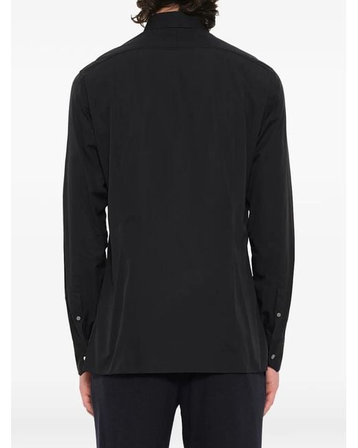 Lanvin Hemd Mit Medaillen-Patch in Black für Herren
