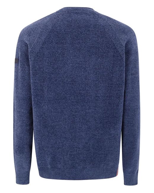 Rrd Blue Raglan-Sleeve Patch-Pocket Sweater for men
