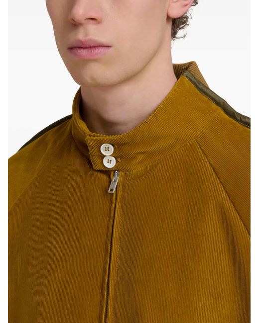 Marni Green Corduroy Zip-Up Jacket for men