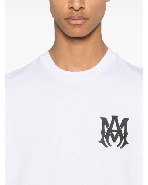 Camiseta Ma Core con logo en relieve Amiri de hombre de color White