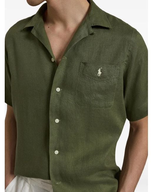 Polo Ralph Lauren Green Classic Fit Short-Sleeved Shirt for men