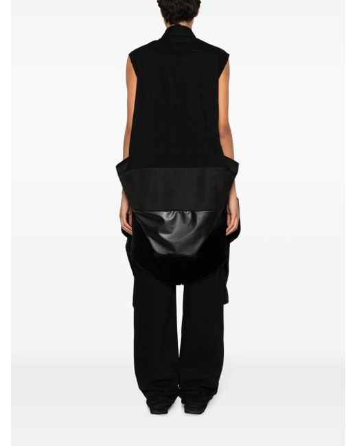 Junya Watanabe Black Draped Denim Vest