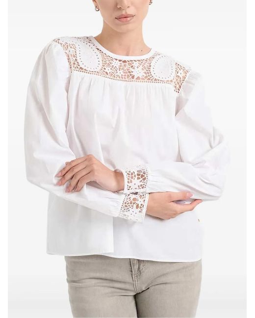 Boss White Cotton Blouse