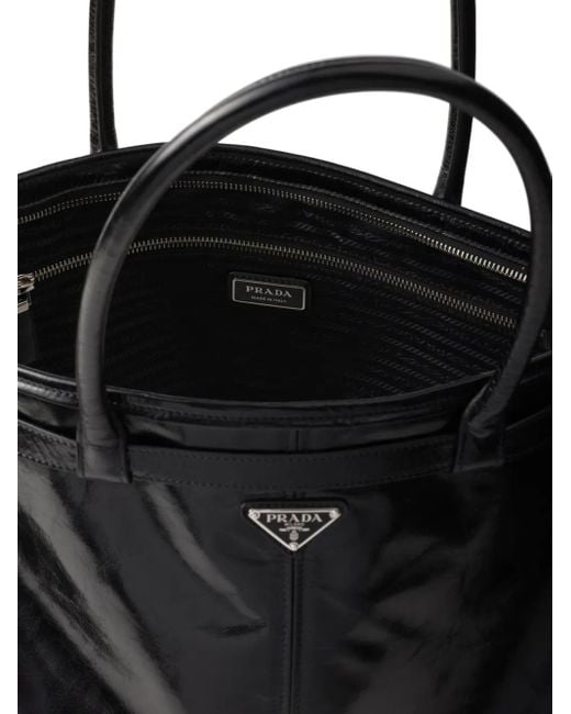 Borsa Tote Con Logo di Prada in Black da Uomo