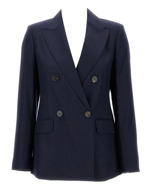 MaxMara ストライプ ダブルブレスト ジャケット 34 MaxMara ストライプ ダブルブレスト ジャケット 34 MaxMara ストライプ