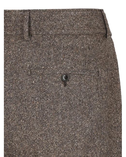 Tagliatore Gray Pleated Belted Trousers for men