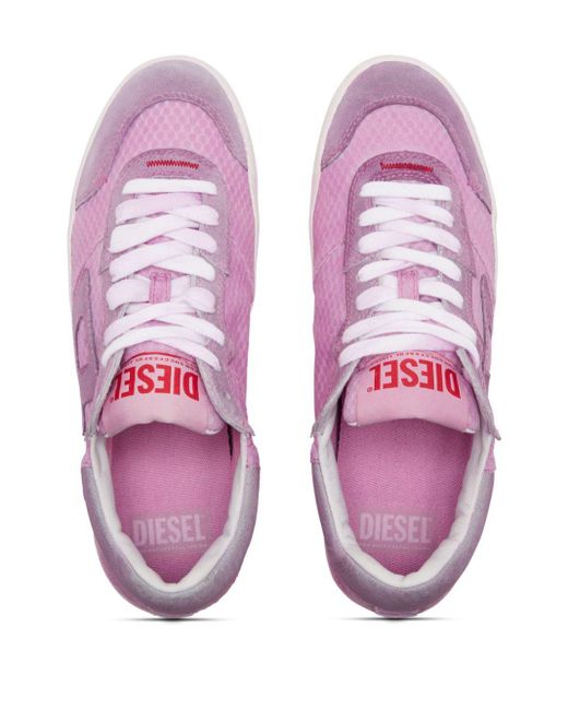 DIESEL Pink S-Leroji Low Mesh-Sneakers