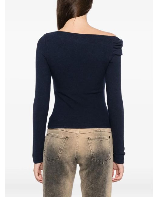 Reformation Blue Ello Top