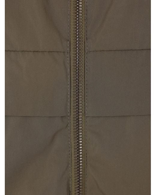 Saint Laurent Green Zip Front Coat for men