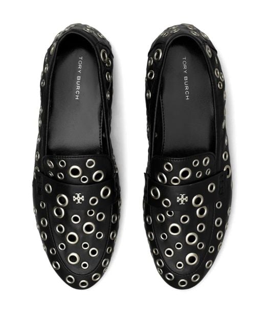 Tory Burch アイレットトリム ローファー Black