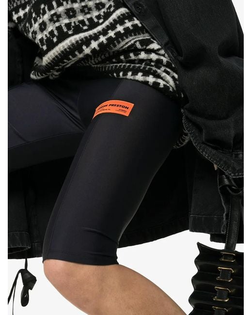 Heron Preston Black Spandex Logo Patch Bike Shorts