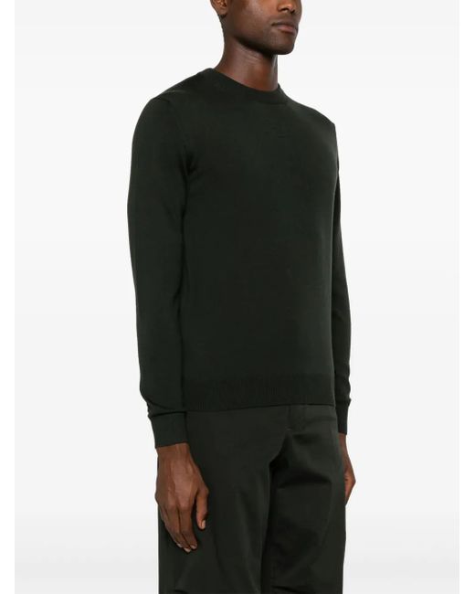 Fendi Black Wool Blend FF-Embossed Knitted Sweater for men