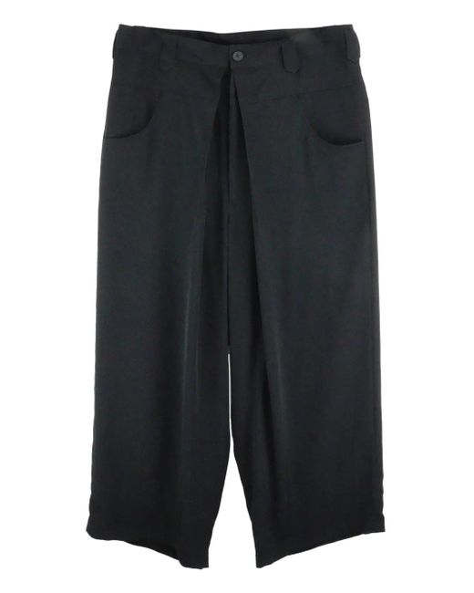 Yohji Yamamoto Black Wide-Leg Trousers for men