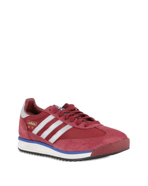 Adidas Red Striped Sneakers for men