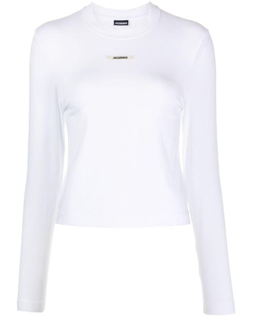 Top Le T-shirt Gros Grain Jacquemus de color White