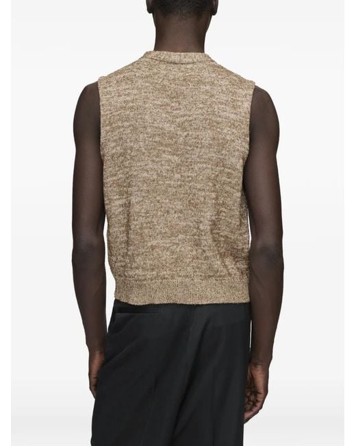 Maison Margiela Natural V-Neck Top for men
