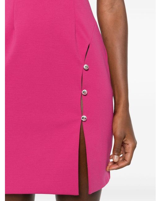 Vestido corto con apliques de strass Chiara Ferragni de color Pink