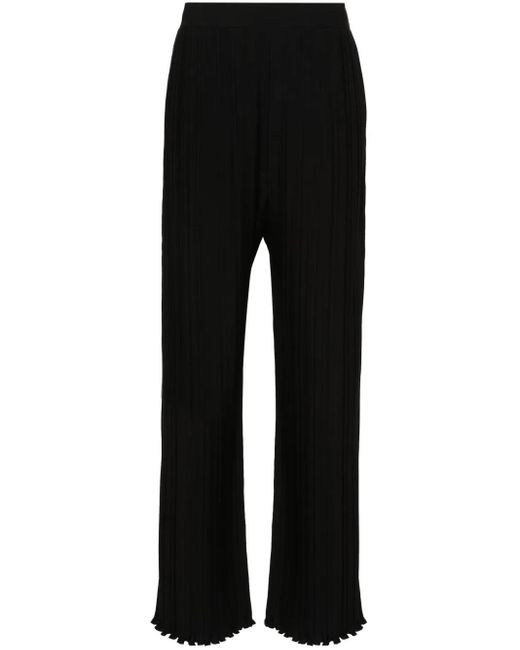 Lanvin Black Weite Hose Mit Falten