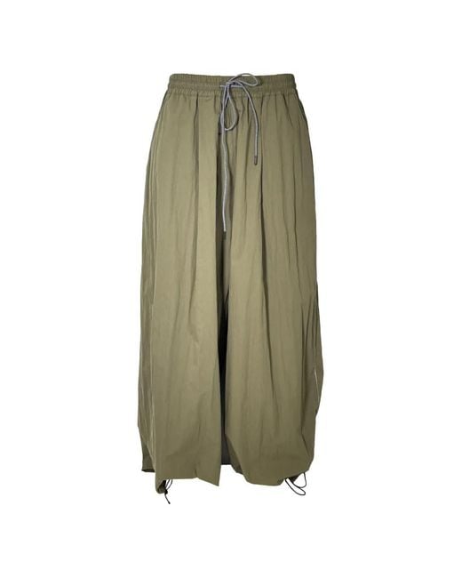 Mostly Heard Rarely Seen Green Oversized Drawstring Track Pants for men