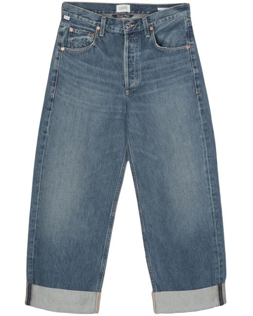 Citizens of Humanity Blue Ayla Wide-Leg Jeans