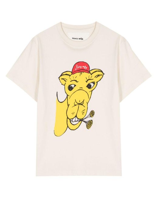 Camiseta Camel STORY mfg. de hombre de color White