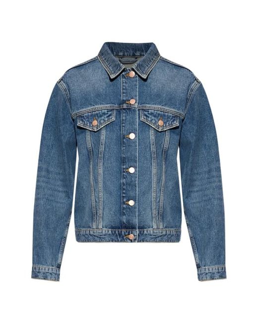 Emporio Armani Blue Button-Up Denim Jacket