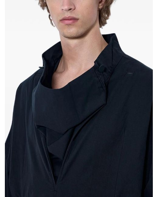 Kiko Kostadinov Blue High-Neck Concealed-Zip Jacket for men