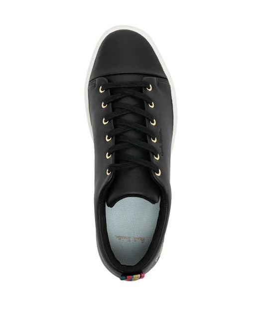 Paul Smith Black Zebra-Patch Lace-Up Sneakers