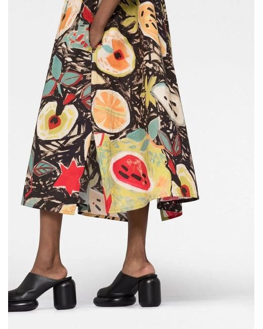 Sofie D'Hoore Black Darby Fruit-Print Dress