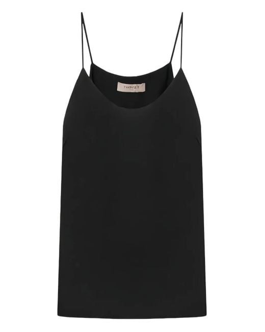 Twinset Black Satin Top
