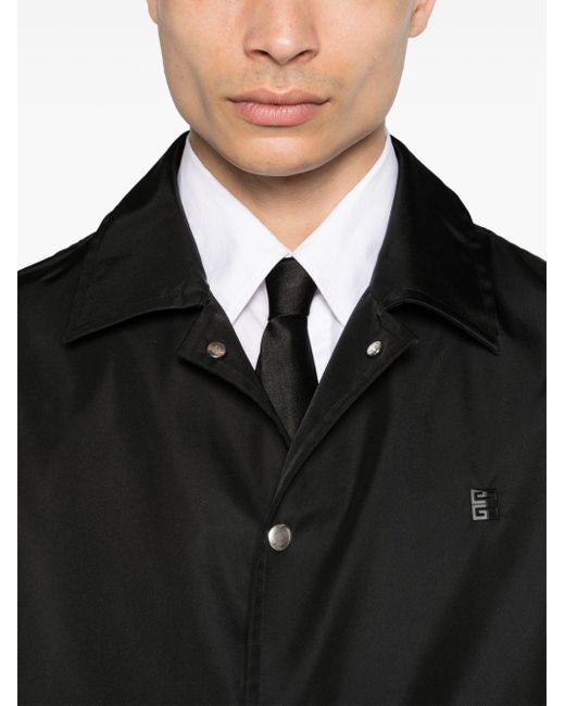 Camisa de placa del logo Givenchy de hombre de color Black