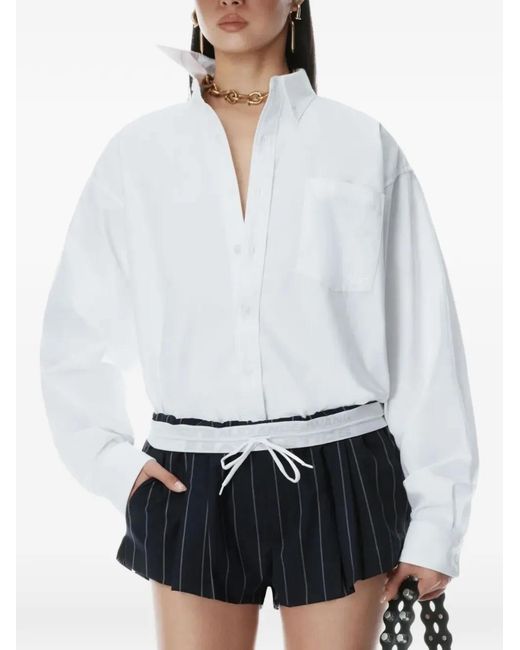 Alexander Wang White Oversized Boyfriend Shirt