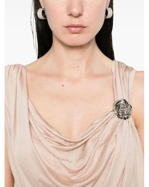Blumarine クレープ タンクトップ Pink