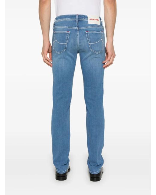 Jacob Cohen Blue Pocket-Square Jeans for men